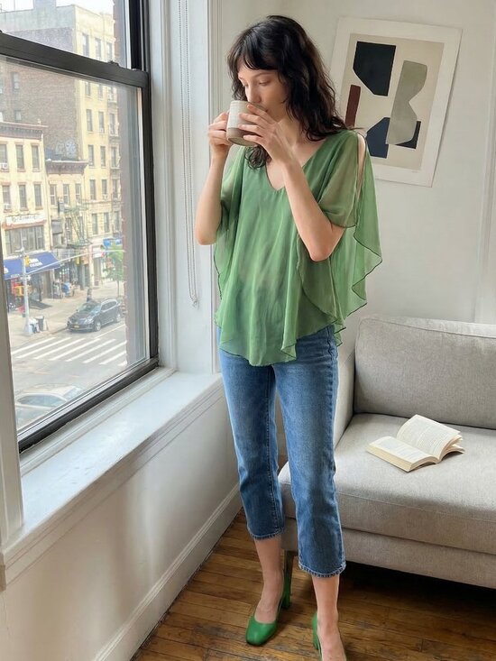 Studio 1940 Tops - Studio 1940 Vintage Flowy Silky Sage Green Sleeveless Light & Airy Blouse